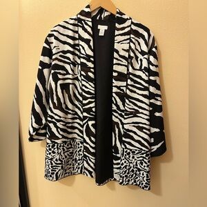 Chico’s Open Front Cardigan - 3/4 Length Sleeves - Perfect Layering Piece